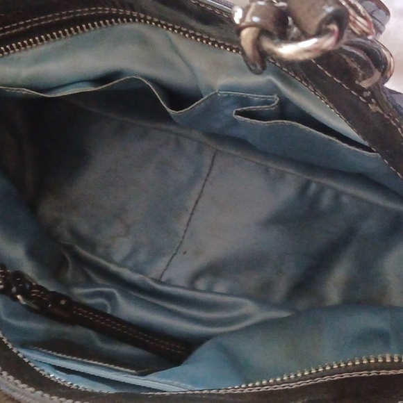 Coach Blue CC Fabric Tote - Picture 6 of 10